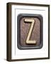 Metal Button Alphabet Letter Z-donatas1205-Framed Art Print