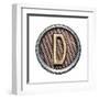 Metal Button Alphabet Letter-donatas1205-Framed Art Print