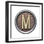 Metal Button Alphabet Letter-donatas1205-Framed Premium Giclee Print