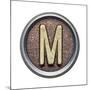 Metal Button Alphabet Letter-donatas1205-Mounted Art Print