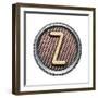 Metal Button Alphabet Letter-donatas1205-Framed Premium Giclee Print