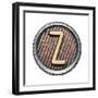 Metal Button Alphabet Letter-donatas1205-Framed Premium Giclee Print