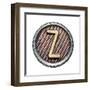 Metal Button Alphabet Letter-donatas1205-Framed Art Print