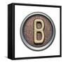 Metal Button Alphabet Letter-donatas1205-Framed Stretched Canvas