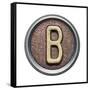 Metal Button Alphabet Letter-donatas1205-Framed Stretched Canvas