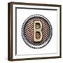 Metal Button Alphabet Letter-donatas1205-Framed Premium Giclee Print