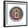 Metal Button Alphabet Letter-donatas1205-Framed Premium Giclee Print