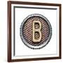 Metal Button Alphabet Letter-donatas1205-Framed Premium Giclee Print