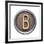 Metal Button Alphabet Letter-donatas1205-Framed Premium Giclee Print