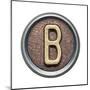 Metal Button Alphabet Letter-donatas1205-Mounted Art Print