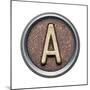 Metal Button Alphabet Letter-donatas1205-Mounted Premium Giclee Print