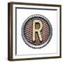 Metal Button Alphabet Letter-donatas1205-Framed Premium Giclee Print