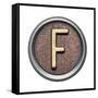 Metal Button Alphabet Letter-donatas1205-Framed Stretched Canvas