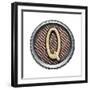 Metal Button Alphabet Letter-donatas1205-Framed Premium Giclee Print