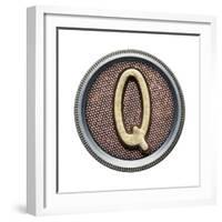 Metal Button Alphabet Letter-donatas1205-Framed Premium Giclee Print