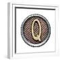 Metal Button Alphabet Letter-donatas1205-Framed Premium Giclee Print
