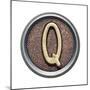 Metal Button Alphabet Letter-donatas1205-Mounted Premium Giclee Print