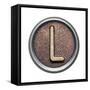 Metal Button Alphabet Letter-donatas1205-Framed Stretched Canvas