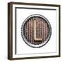 Metal Button Alphabet Letter-donatas1205-Framed Premium Giclee Print