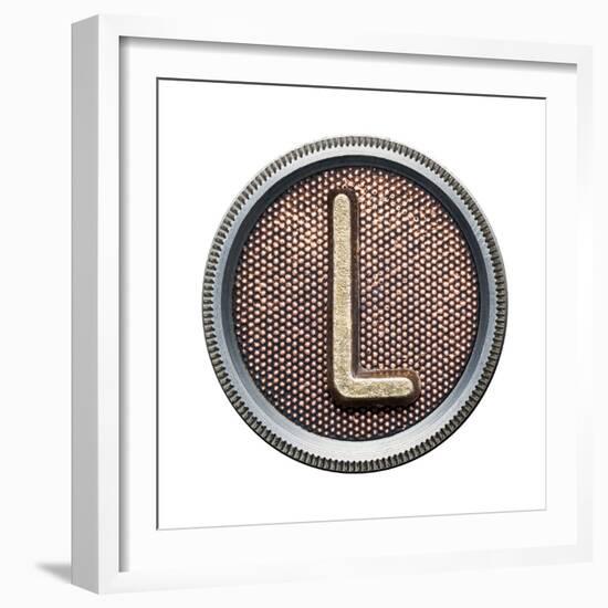 Metal Button Alphabet Letter-donatas1205-Framed Premium Giclee Print