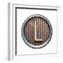 Metal Button Alphabet Letter-donatas1205-Framed Premium Giclee Print