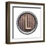 Metal Button Alphabet Letter-donatas1205-Framed Art Print