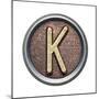 Metal Button Alphabet Letter-donatas1205-Mounted Premium Giclee Print