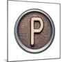 Metal Button Alphabet Letter-donatas1205-Mounted Premium Giclee Print