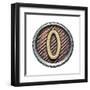 Metal Button Alphabet Letter-donatas1205-Framed Art Print