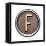 Metal Button Alphabet Letter-donatas1205-Framed Stretched Canvas