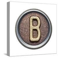 Metal Button Alphabet Letter-donatas1205-Stretched Canvas