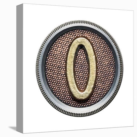 Metal Button Alphabet Letter-donatas1205-Stretched Canvas