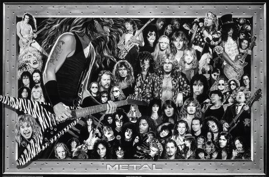 Metal (Heavy Metal Collage) Music Poster Print' Photo