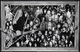 Metal (Heavy Metal Collage) Music Poster Print-null-Lamina Framed Poster