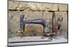 Metal Sewing Machine on Display at Caravansary at Sultanhani, Turkey-Darrell Gulin-Mounted Photographic Print