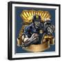 Metal Skin Police Officer-FlyLand Designs-Framed Giclee Print