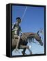 Metal Statue of Don Quixote on His Horse in Caradero, Cuba, West Indies, Caribbean, Central America-Richardson Rolf-Framed Stretched Canvas