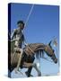 Metal Statue of Don Quixote on His Horse in Caradero, Cuba, West Indies, Caribbean, Central America-Richardson Rolf-Stretched Canvas