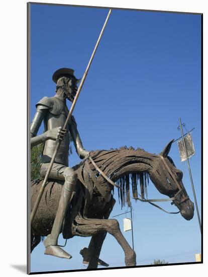 Metal Statue of Don Quixote on His Horse in Caradero, Cuba, West Indies, Caribbean, Central America-Richardson Rolf-Mounted Photographic Print