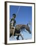 Metal Statue of Don Quixote on His Horse in Caradero, Cuba, West Indies, Caribbean, Central America-Richardson Rolf-Framed Photographic Print