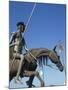 Metal Statue of Don Quixote on His Horse in Caradero, Cuba, West Indies, Caribbean, Central America-Richardson Rolf-Mounted Photographic Print