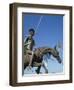 Metal Statue of Don Quixote on His Horse in Caradero, Cuba, West Indies, Caribbean, Central America-Richardson Rolf-Framed Photographic Print