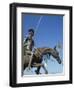 Metal Statue of Don Quixote on His Horse in Caradero, Cuba, West Indies, Caribbean, Central America-Richardson Rolf-Framed Photographic Print