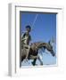 Metal Statue of Don Quixote on His Horse in Caradero, Cuba, West Indies, Caribbean, Central America-Richardson Rolf-Framed Photographic Print