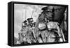 Metal Statue of Soldiers Budapest Hungary-null-Framed Stretched Canvas