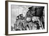 Metal Statue of Soldiers Budapest Hungary-null-Framed Photo