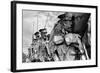 Metal Statue of Soldiers Budapest Hungary-null-Framed Photo