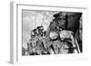 Metal Statue of Soldiers Budapest Hungary-null-Framed Photo