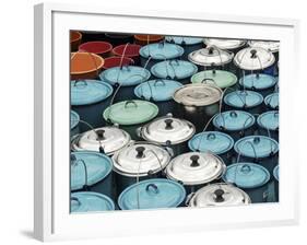 Metallic Buckets, San Juan De Chamula, Mexico-Anthony Asael-Framed Photographic Print