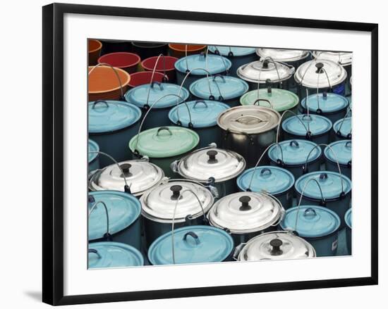 Metallic Buckets, San Juan De Chamula, Mexico-Anthony Asael-Framed Photographic Print
